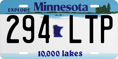 MN license plate 294LTP