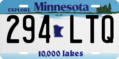 MN license plate 294LTQ