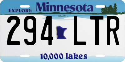 MN license plate 294LTR