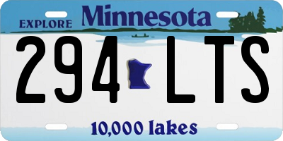 MN license plate 294LTS