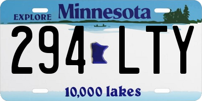 MN license plate 294LTY