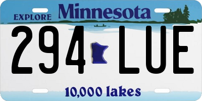 MN license plate 294LUE