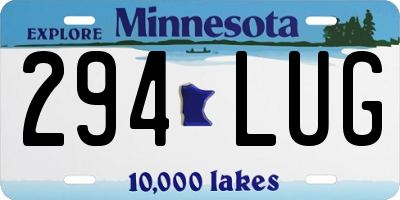 MN license plate 294LUG