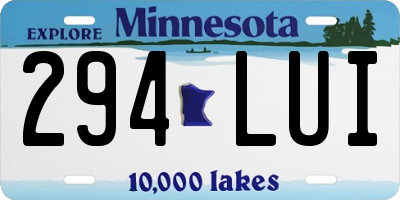 MN license plate 294LUI