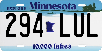 MN license plate 294LUL