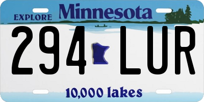 MN license plate 294LUR