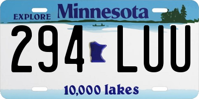 MN license plate 294LUU