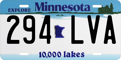 MN license plate 294LVA