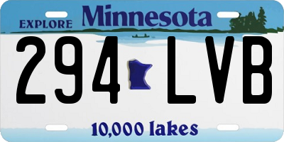 MN license plate 294LVB