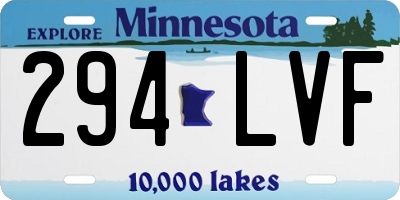 MN license plate 294LVF