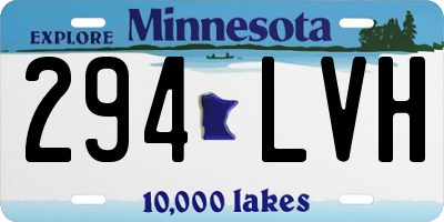 MN license plate 294LVH