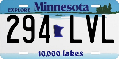 MN license plate 294LVL