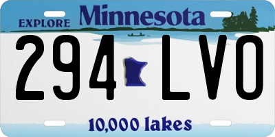 MN license plate 294LVO