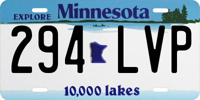 MN license plate 294LVP