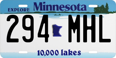 MN license plate 294MHL