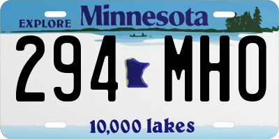 MN license plate 294MHO
