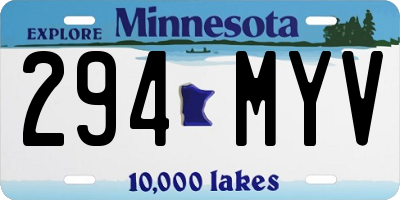 MN license plate 294MYV