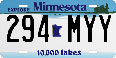 MN license plate 294MYY