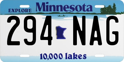 MN license plate 294NAG