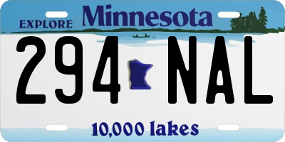 MN license plate 294NAL