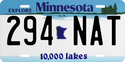 MN license plate 294NAT