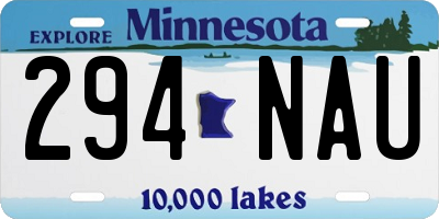 MN license plate 294NAU