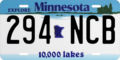MN license plate 294NCB