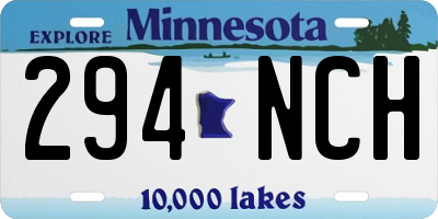 MN license plate 294NCH