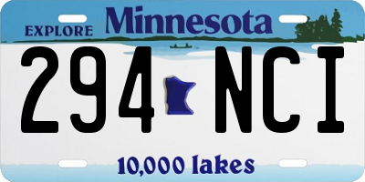 MN license plate 294NCI