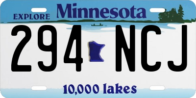 MN license plate 294NCJ