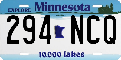 MN license plate 294NCQ