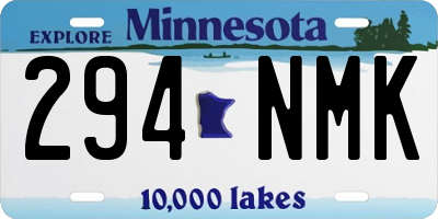 MN license plate 294NMK
