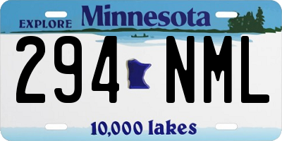 MN license plate 294NML
