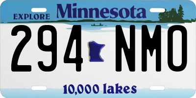 MN license plate 294NMO