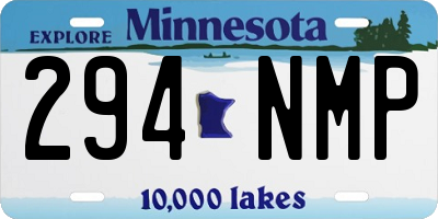MN license plate 294NMP
