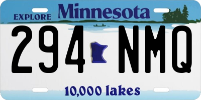 MN license plate 294NMQ