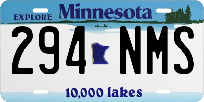 MN license plate 294NMS