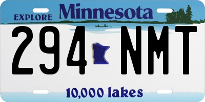 MN license plate 294NMT