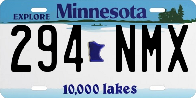 MN license plate 294NMX