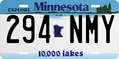 MN license plate 294NMY