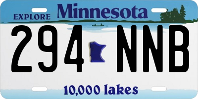 MN license plate 294NNB