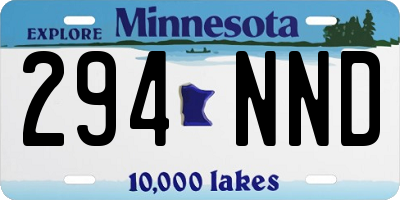 MN license plate 294NND
