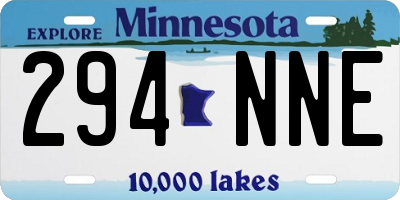 MN license plate 294NNE