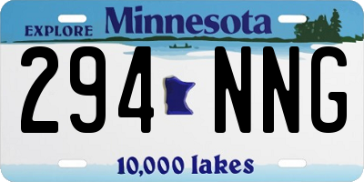 MN license plate 294NNG