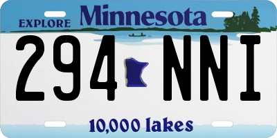 MN license plate 294NNI