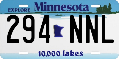 MN license plate 294NNL