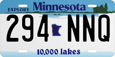 MN license plate 294NNQ