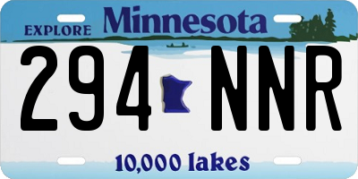 MN license plate 294NNR