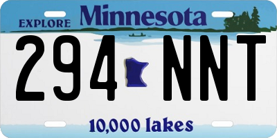 MN license plate 294NNT