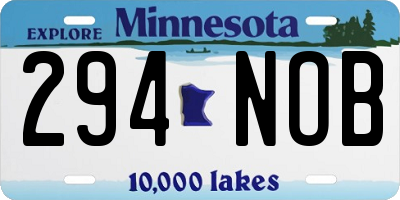 MN license plate 294NOB